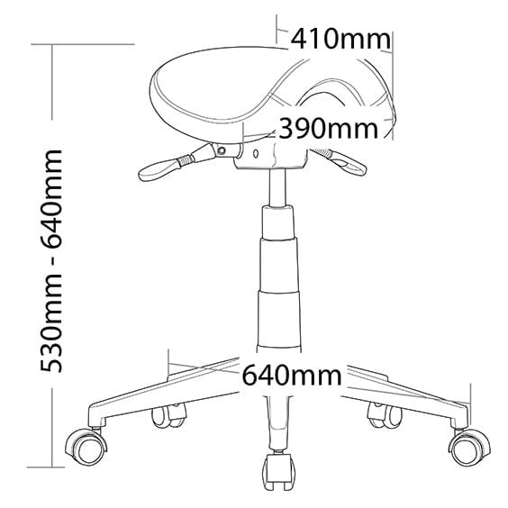 CAD Industrial Saddle Seat Stool