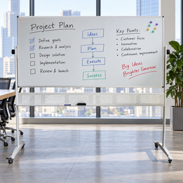 CV Office Porcelain Mobile Whiteboard