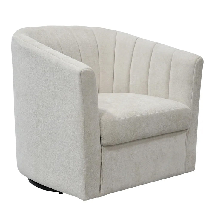 Cadman Swivel Armchair - Fawn Chenille