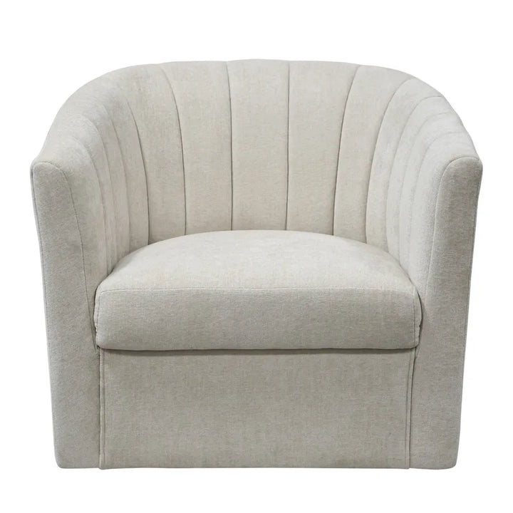Cadman Swivel Armchair - Fawn Chenille