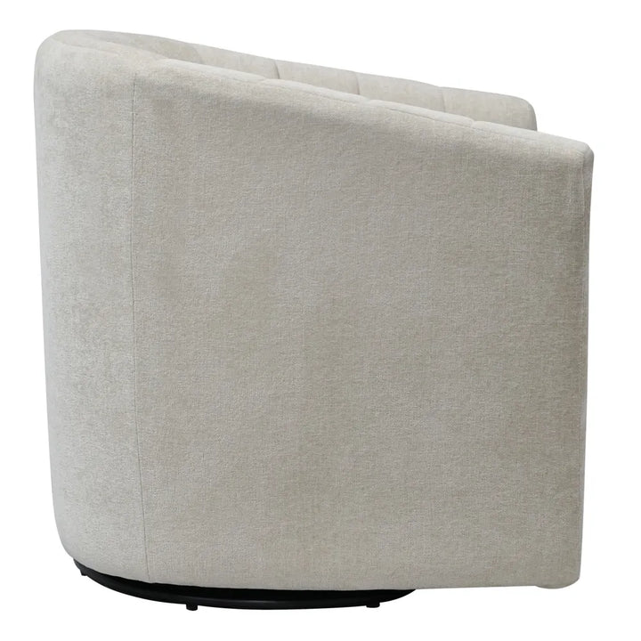 Cadman Swivel Armchair - Fawn Chenille