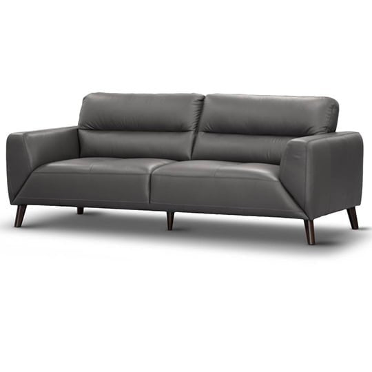 Colton 2 Piece Leather Sofa Set - Gunmetal