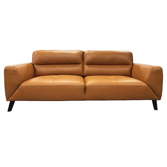 Colton 2 Piece Leather Sofa Set - Tangerine