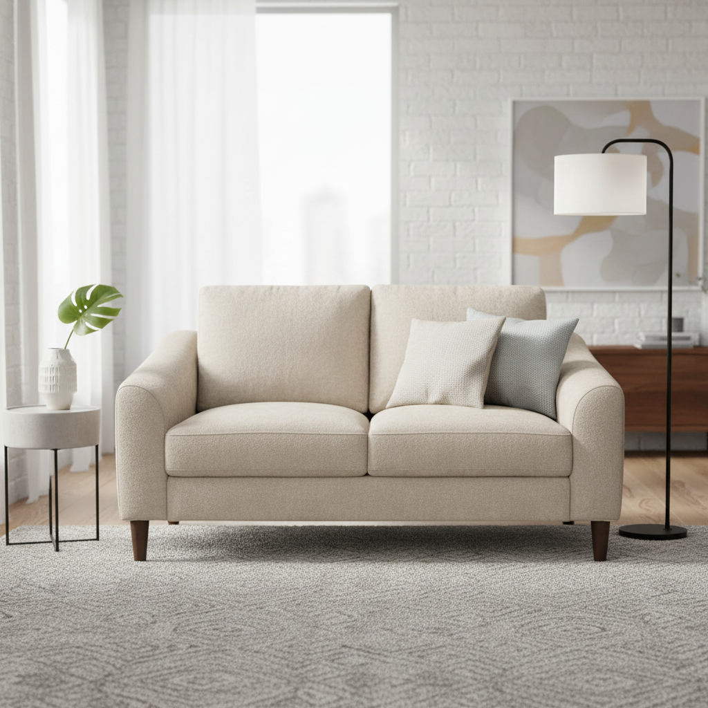 California 2 Seater Fabric Sofa - Beige