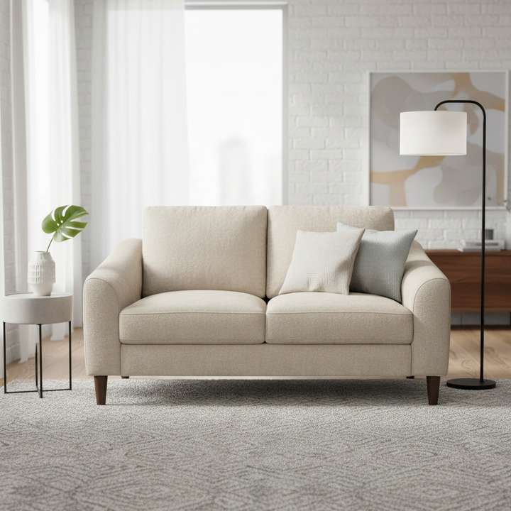 California 2 Seater Fabric Sofa - Beige