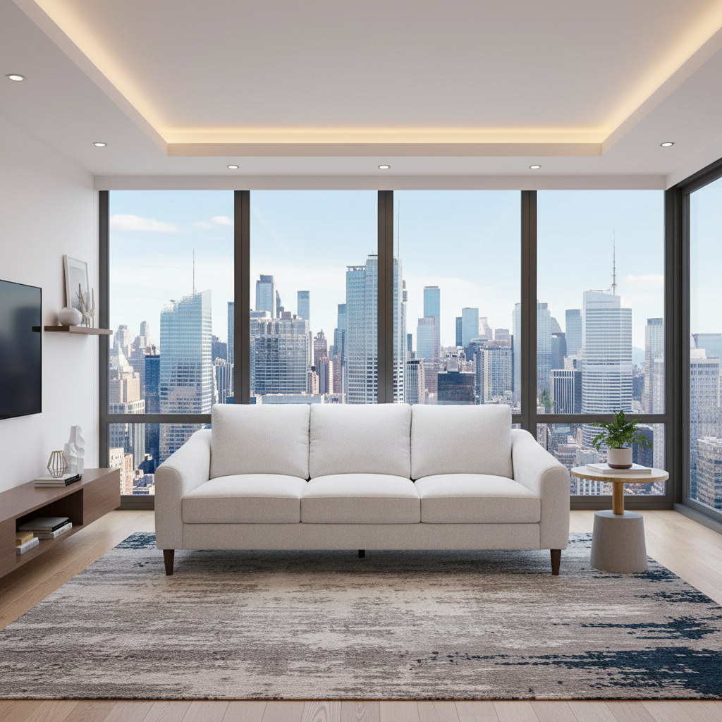 California 3 Seater Fabric Sofa