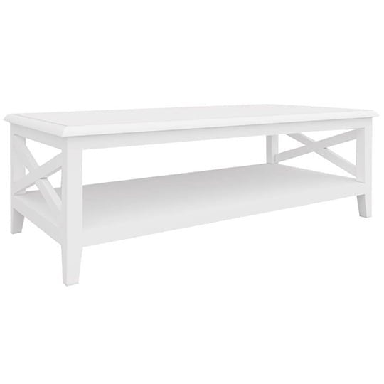 Hampton White Timber Rectangular Coffee Table