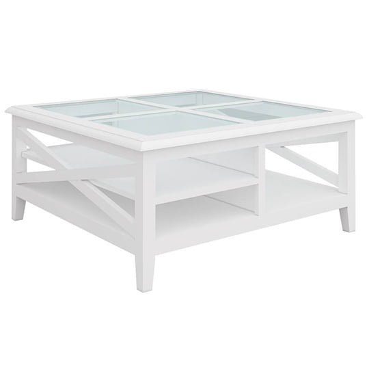 Hampton White Timber Square Coffee Table