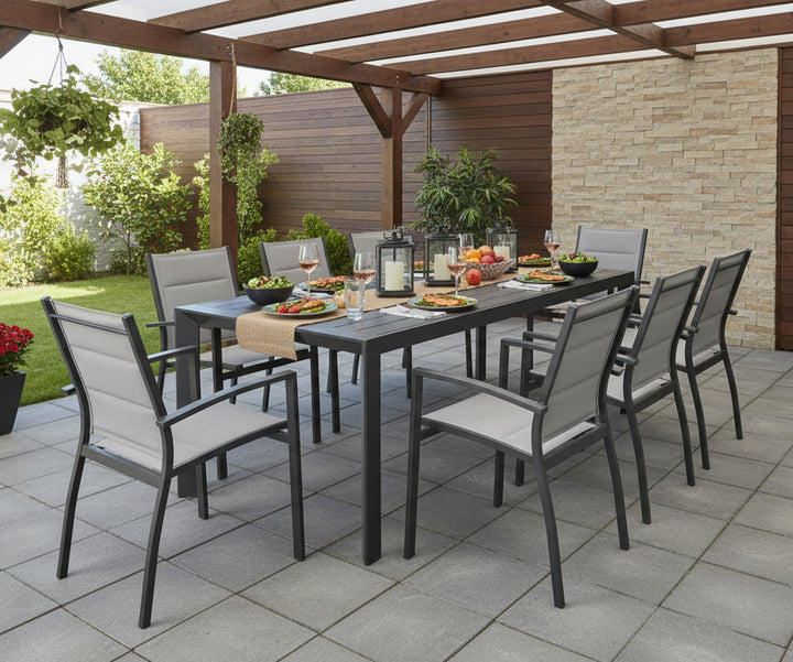 Cantwell 9 Piece Outdoor Dining Set