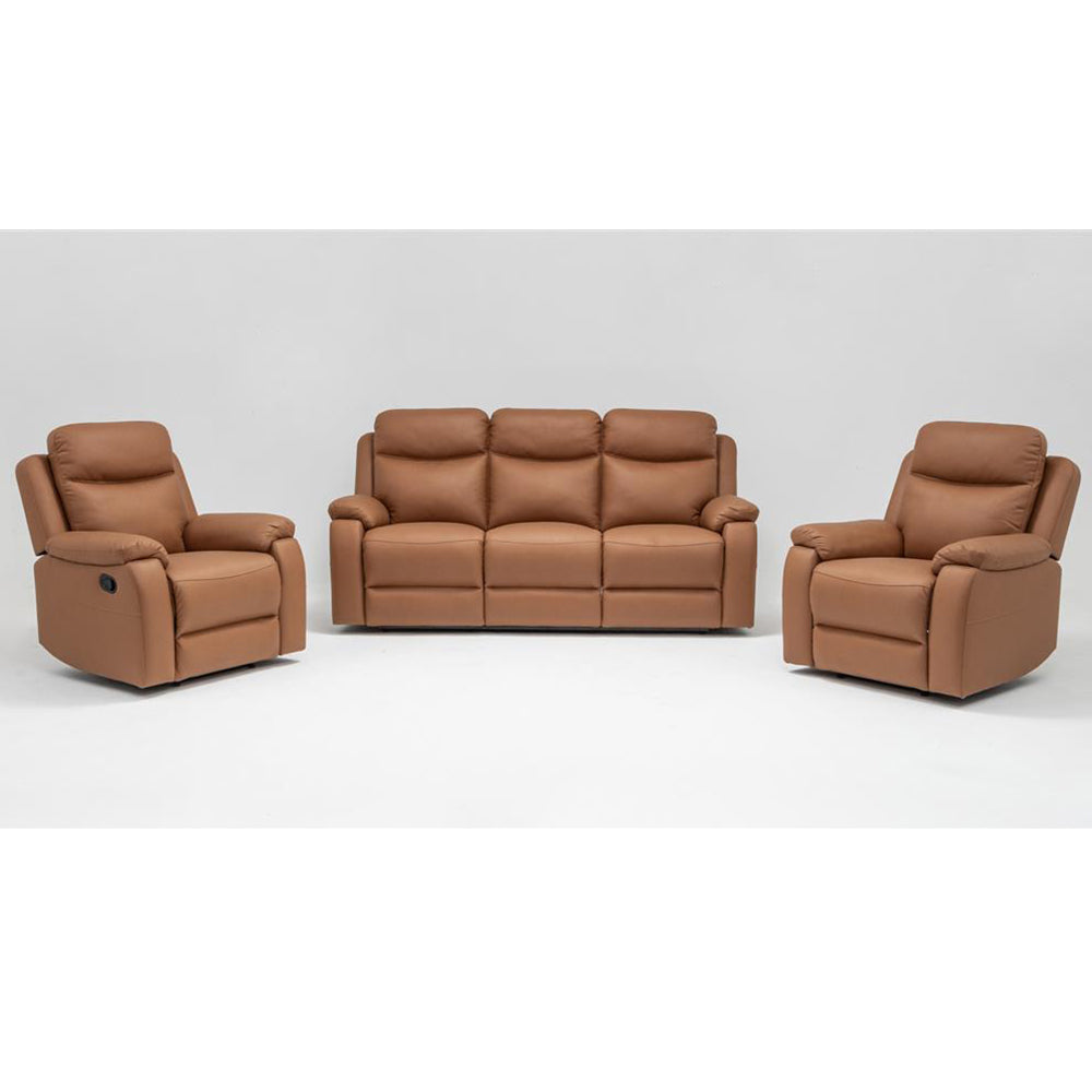 Capital 3-Piece Fabric Recliner Lounge Suite  - Tan