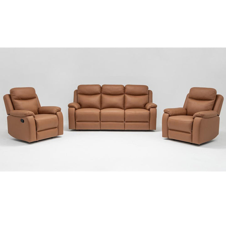 Capital 3-Piece Fabric Recliner Lounge Suite  - Tan