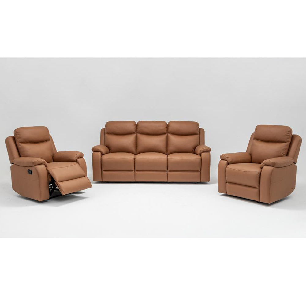 Capital 3-Piece Fabric Recliner Lounge Suite  - Tan