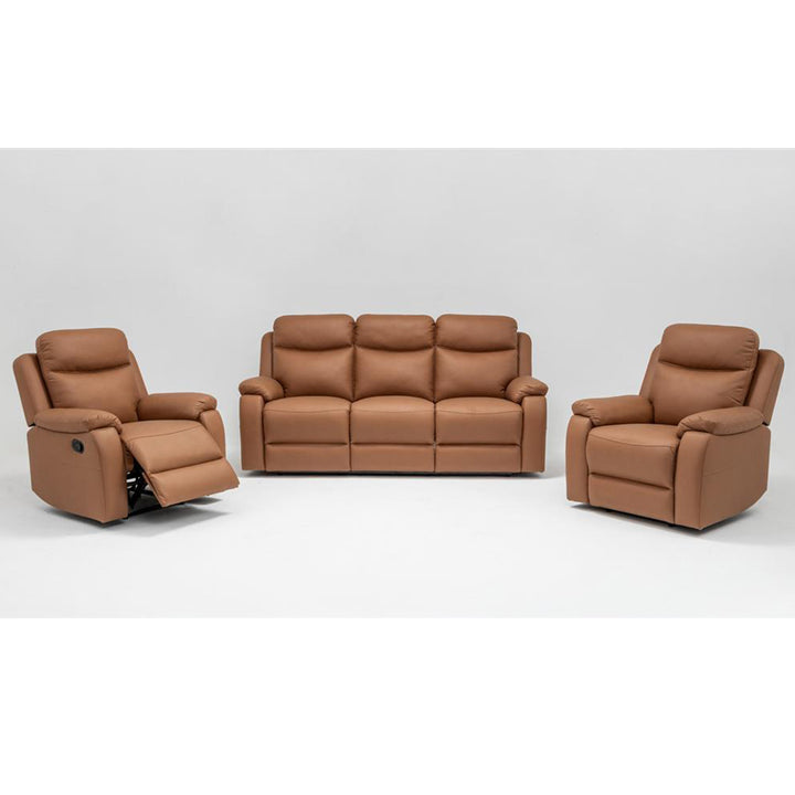 Capital 3-Piece Fabric Recliner Lounge Suite  - Tan