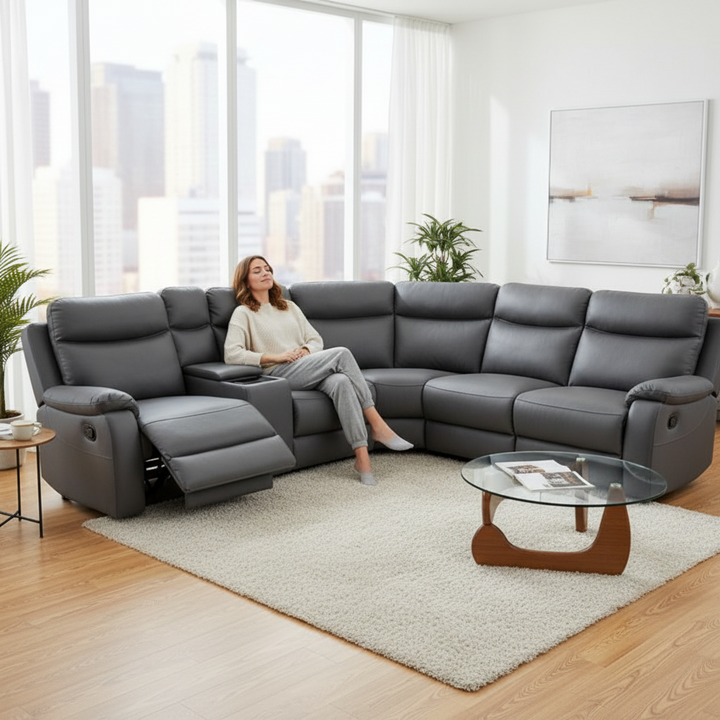 Capital Fabric Modular Corner Recliner Sofa  - Anthracite