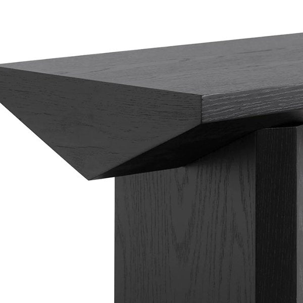 Carly 1.4m Oak Console Table - Black