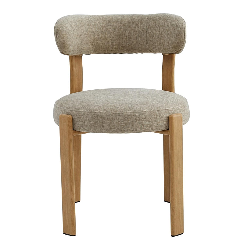 Caroa Set of 2 Dining Chair - Beige & Natural