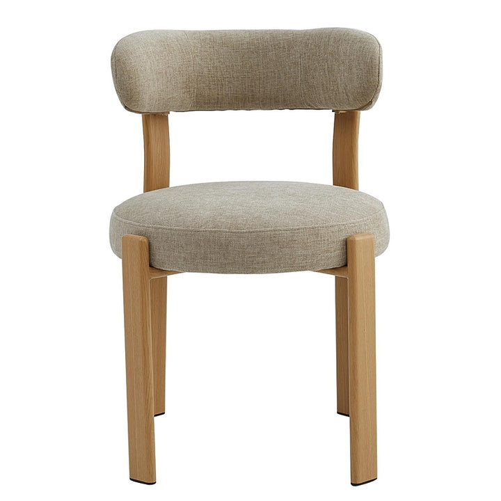Caroa Set of 2 Dining Chair - Beige & Natural