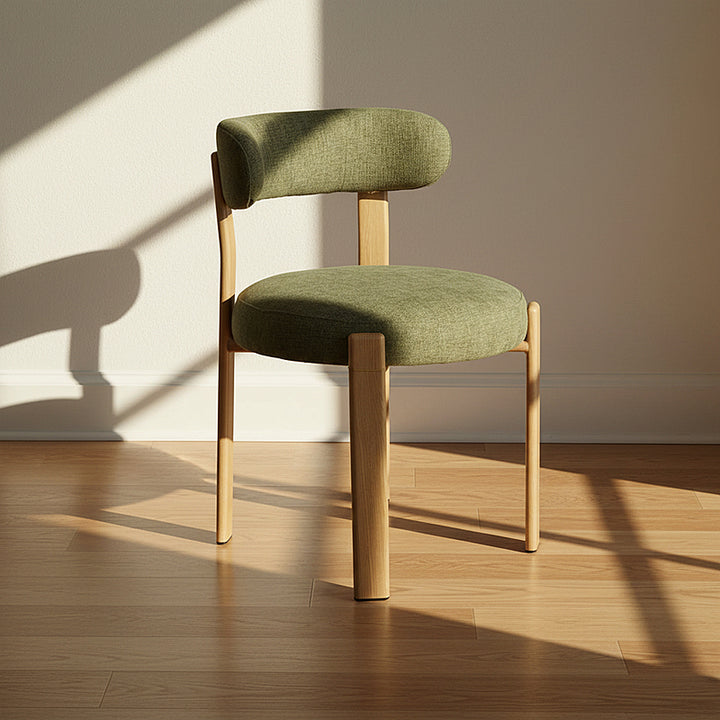 Caroa Set of 2 Dining Chair - Olive & Natural