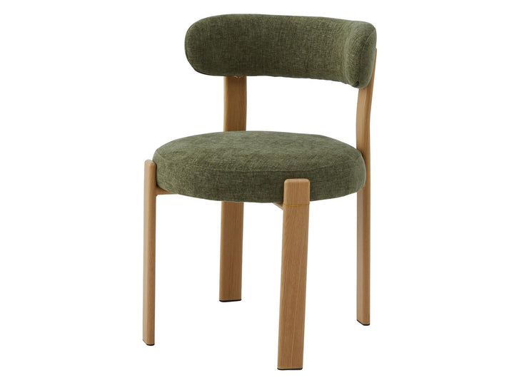 Caroa Set of 2 Dining Chair - Olive & Natural