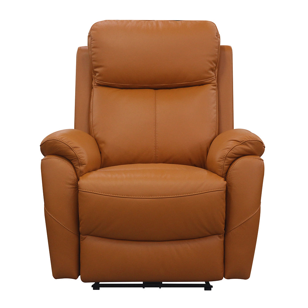 Carson Powered Leather Recliner Sofa Set - Tangerine