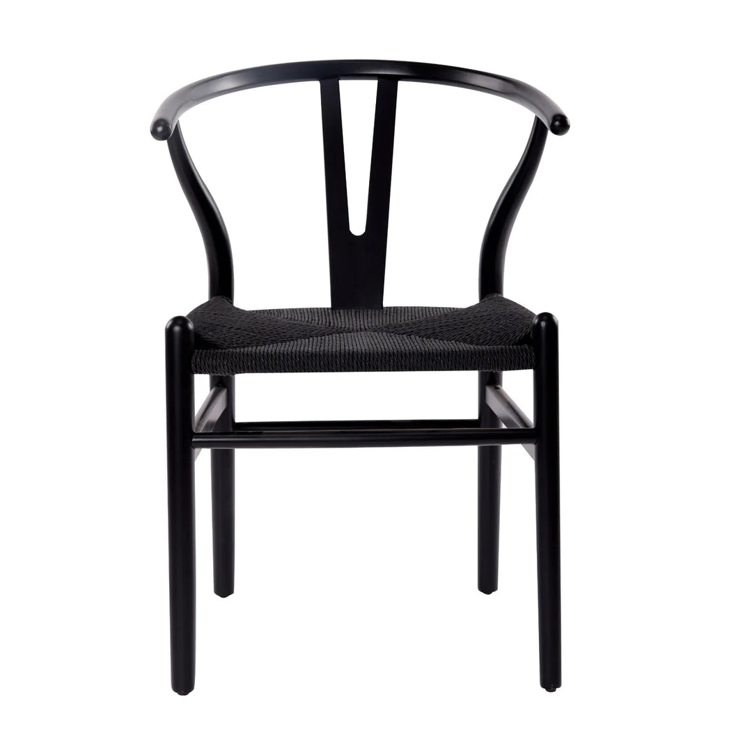 Cassa Vida Black Wishbone Dining Chair - Set of 2