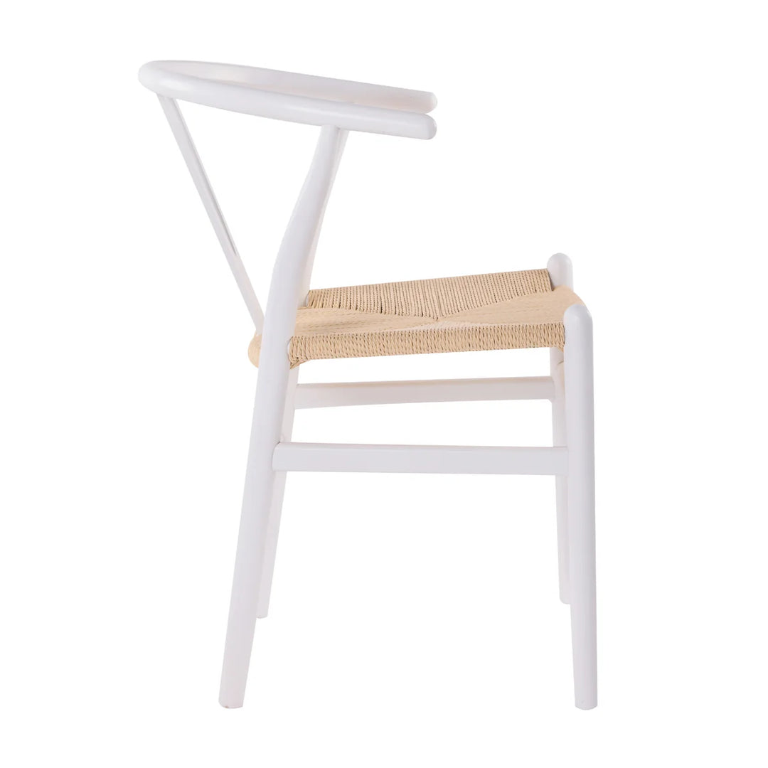 Cassa Vida White Wishbone Dining Chair - Set of 2