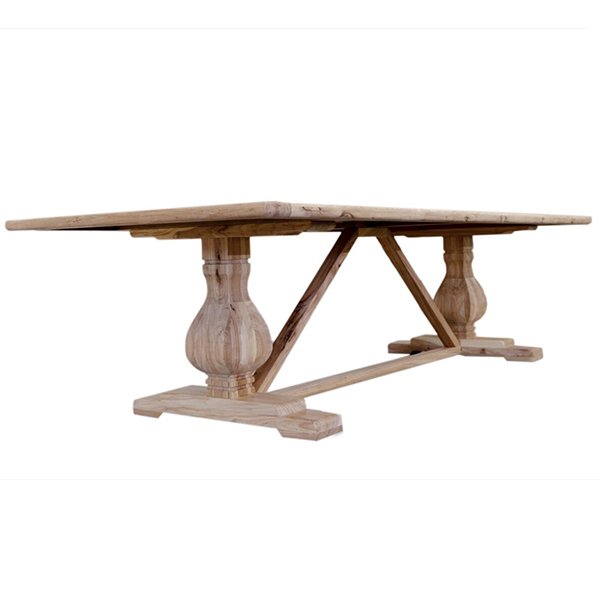 Cassie Reclaimed ELM Dining Table 3m - Rustic Natural