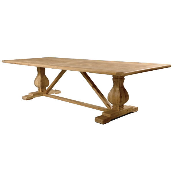 Cassie Reclaimed ELM Dining Table 3m - Rustic Natural