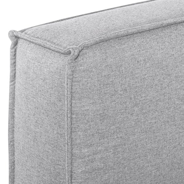 Castillo Fabric King Bed Frame - Pearl Grey
