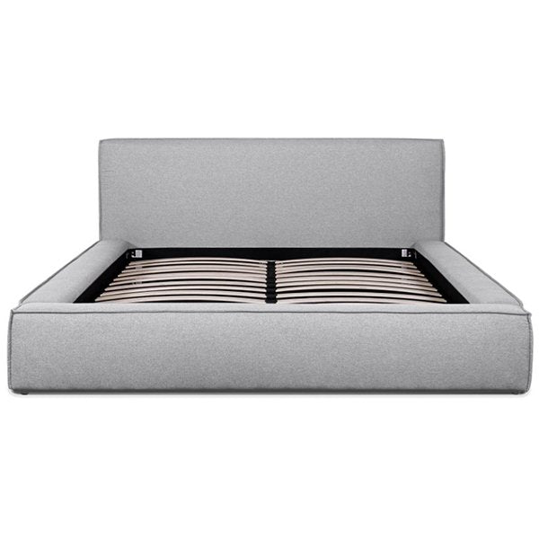 Castillo Fabric Queen Bed Frame - Pearl Grey
