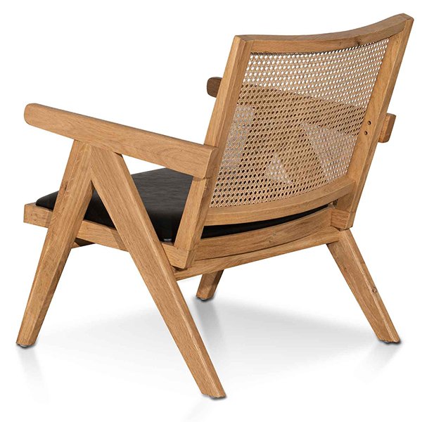 Castro Rattan Armchair - Distress Natural and Black Seat