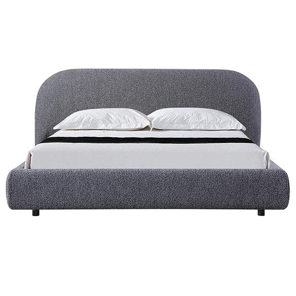 Cedar Queen Bed Frame - Charcoal Pepper Boucle