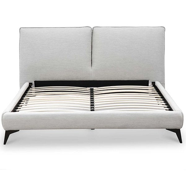 Celeste Fabric King Bed - Pearl Grey