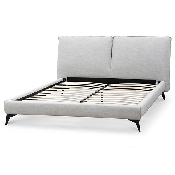 Celeste Fabric King Bed - Pearl Grey