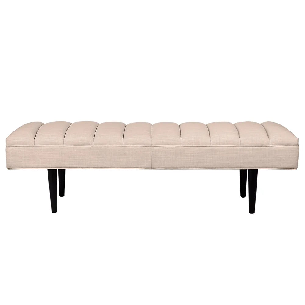 Central Park Bench Ottoman - Fawn Linen