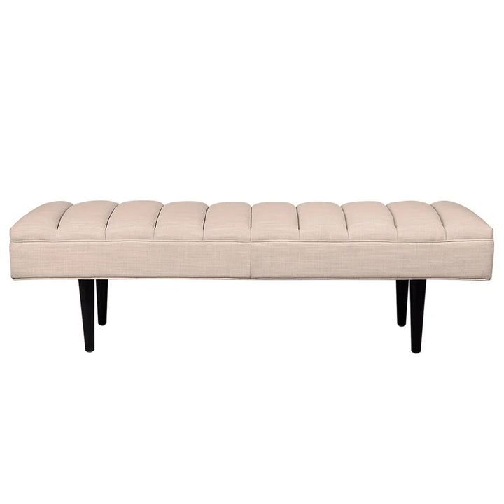 Central Park Bench Ottoman - Fawn Linen