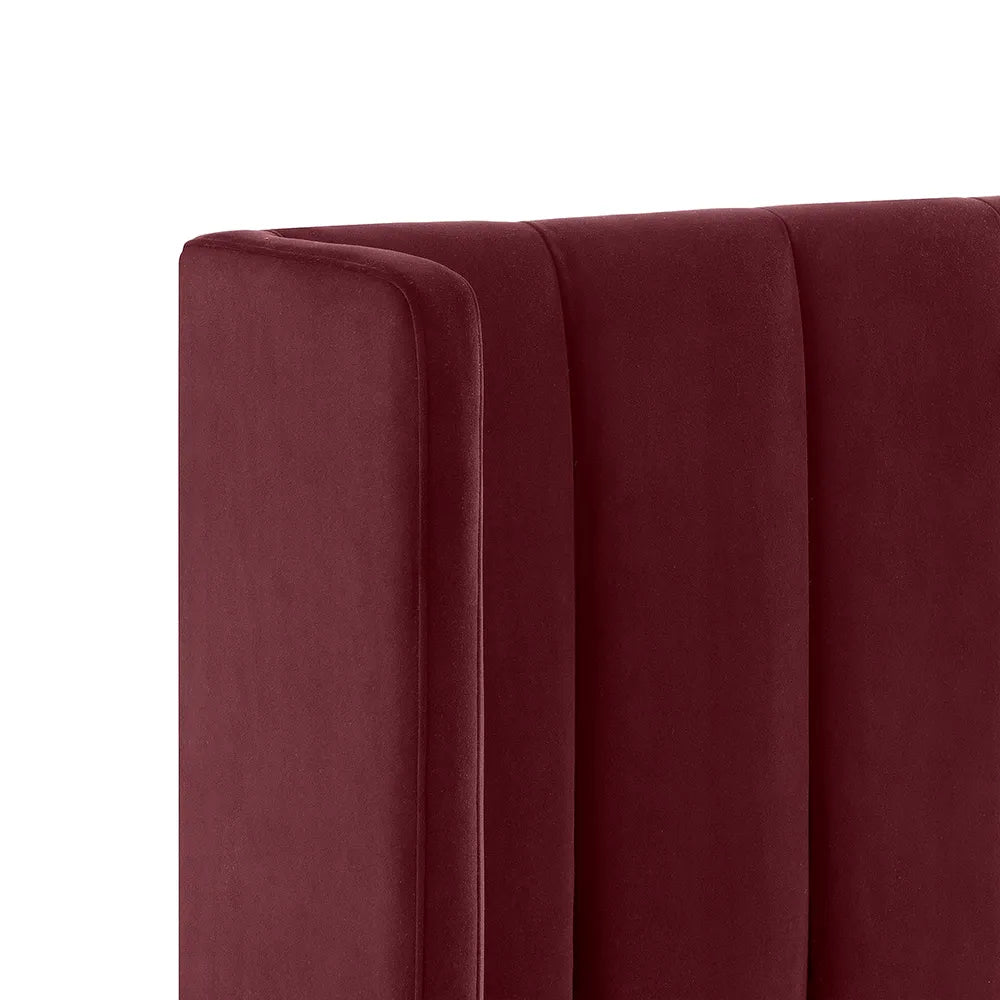 Central Park Queen Bedhead - Wine Velvet