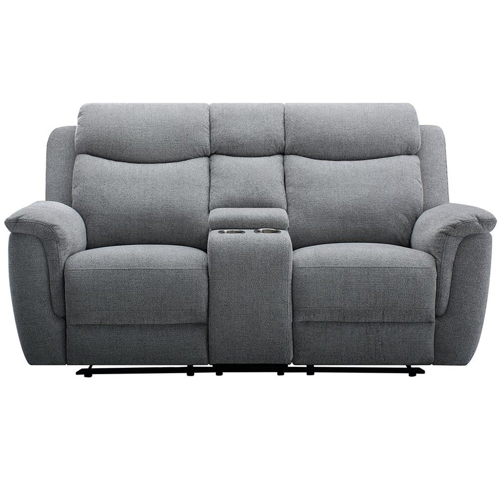 Cessnock Fabric 2 Seater Recliner with Console