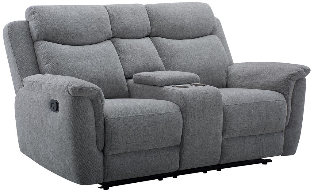 Cessnock Fabric 2 Seater Recliner with Console