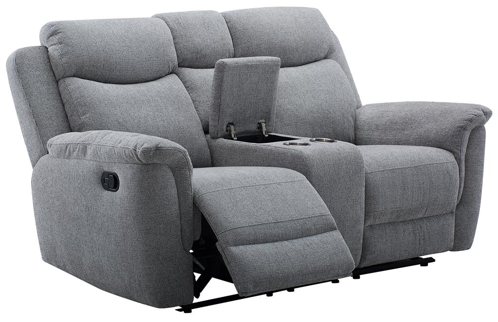 Cessnock Fabric 2 Seater Recliner with Console