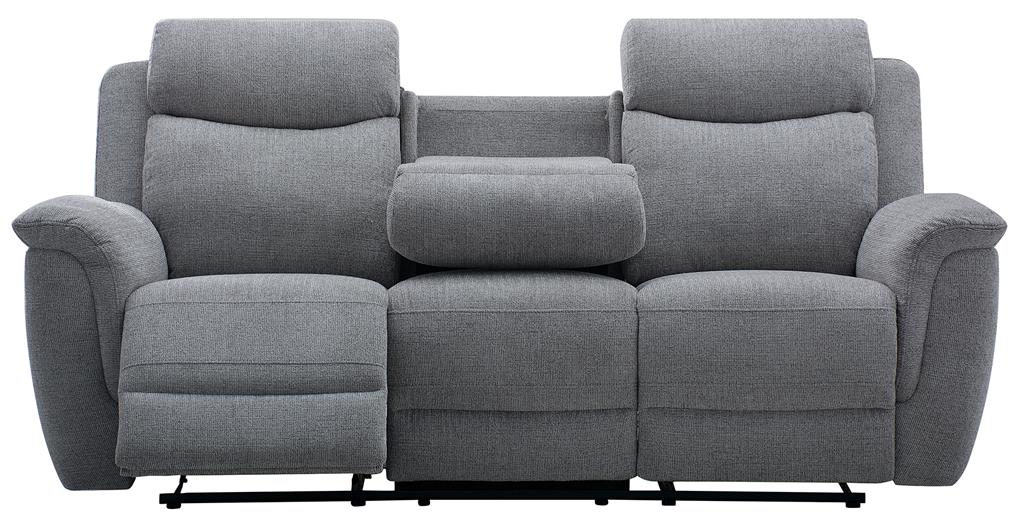 Cessnock Fabric 3 Seater Recliner with Drop Down