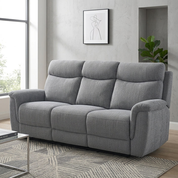 Cessnock Fabric 3 Seater Recliner with Drop Down