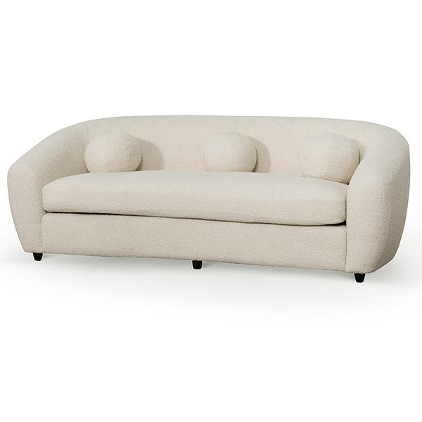 Hurst 3 Seater Sofa - Ivory White Boucle