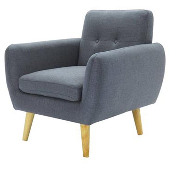 Danica Fabric Armchair - Dark Grey