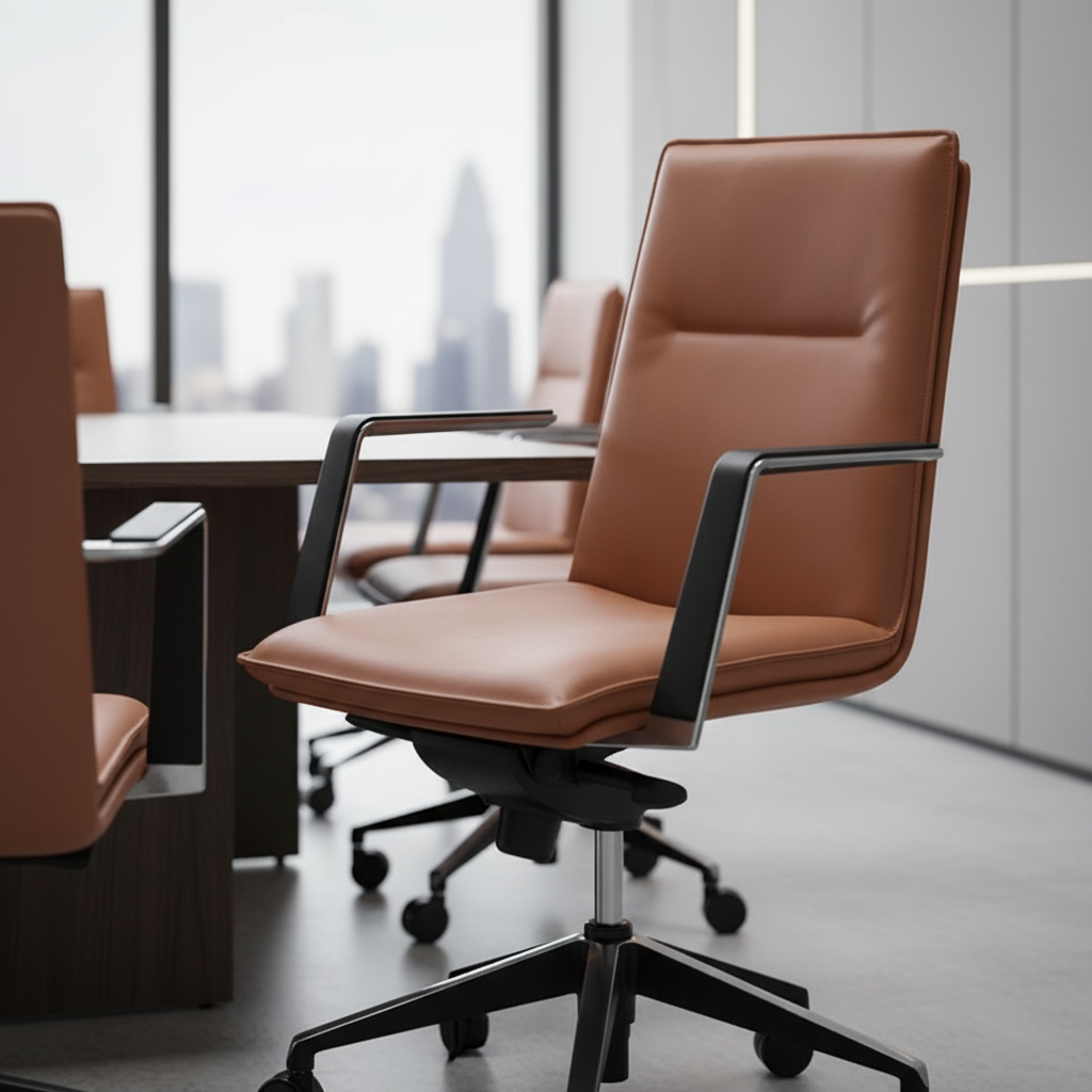 Chimera Medium Back Genuine Leather Executive Chair