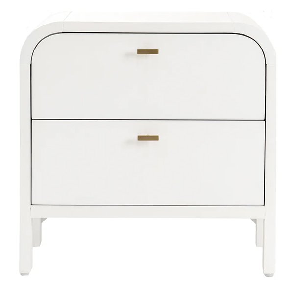 Chisholm Oak Bedside Table - White