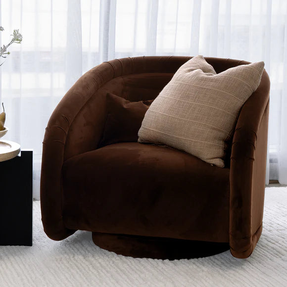 Torello Swivel Occasional Chair - Chocolate