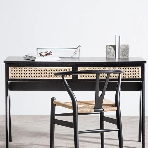 Cisneros 1.2m Home Office Desk - Full Black
