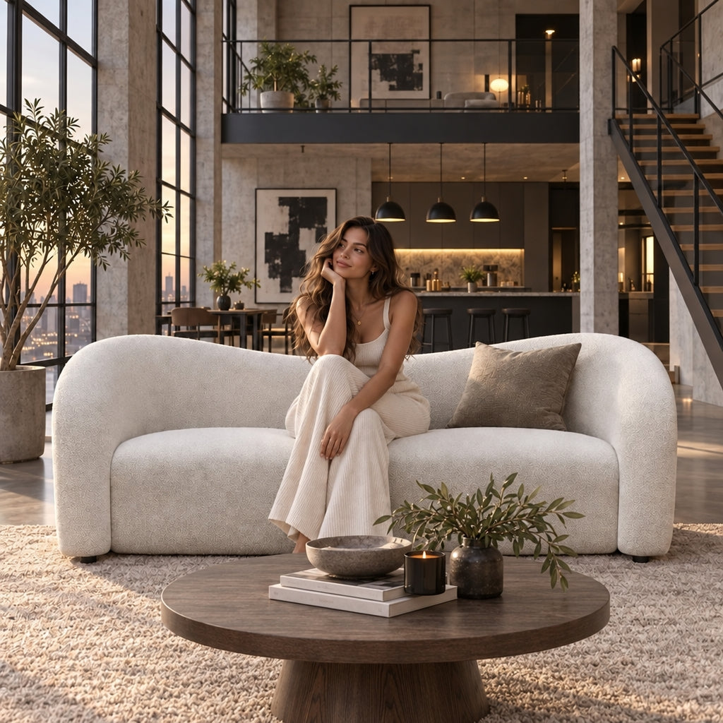 Clarence 3 Seater Sofa - Off White