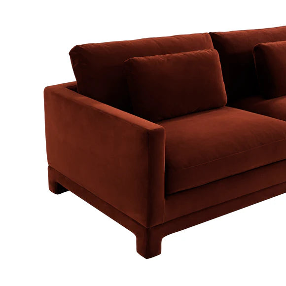 Clovelly 3 Seater Sofa - Caramel Velvet